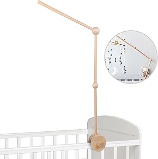 Mobile Crib arm,Baby Crib Mobile Arm - 30 Inch Wooden Mobile Arm for Crib Mobile Hanger for Crib Baby Girl Nursery Decor (Arm-01)