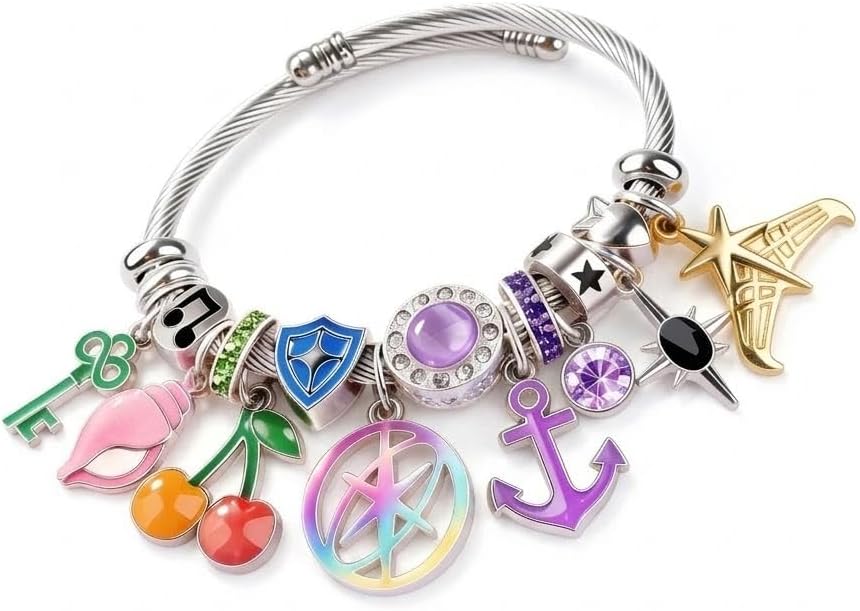KPop for Katseye Merch Bracelet for Women, Charm Bracelets with Beads and Adjustable Inspired Friendship Bracelets Gifts for Women, Fans