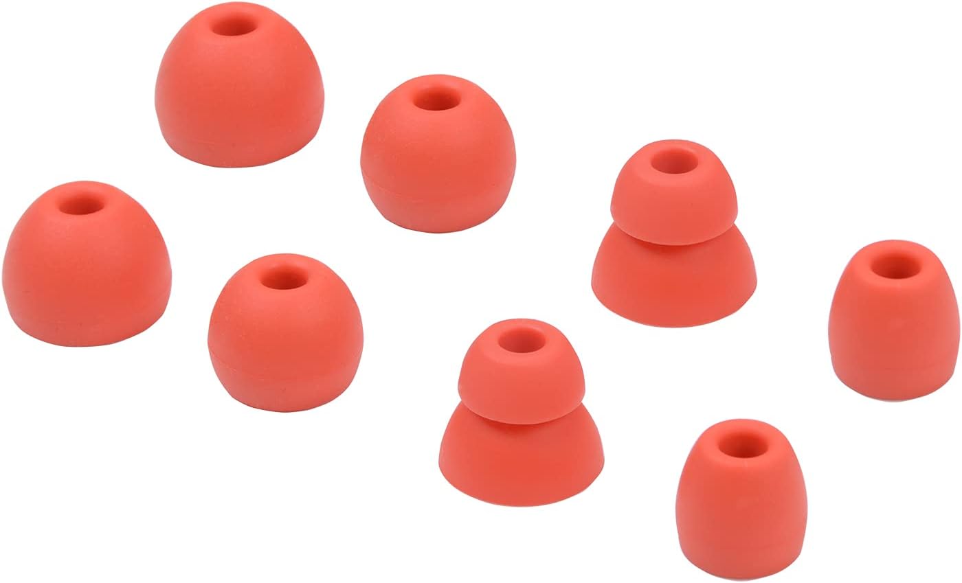 Replacement Eartips Silicone Earbuds Buds Set for Powerbeats Pro Beats Wireless Earphone Headphones,4 Pair (Red)