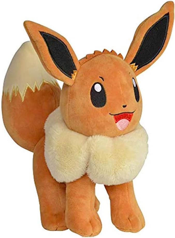 Pokemon 8" Eevee Plush - Officially Licensed - Let's Go Starter Figure - Authentic Soft Stuffed Animal Toy - Gift for Kids, Boys, Girls - 2+