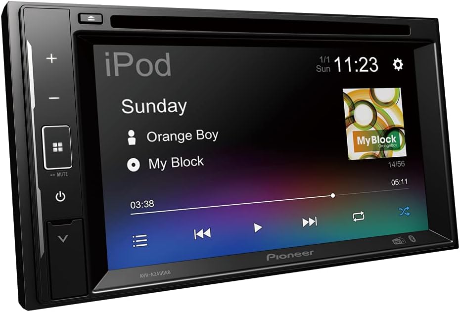 Pioneer CD/DVD Tuner AVH-A240DAB 6.2" Touchscreen Bluetooth USB WebLink FLAC
