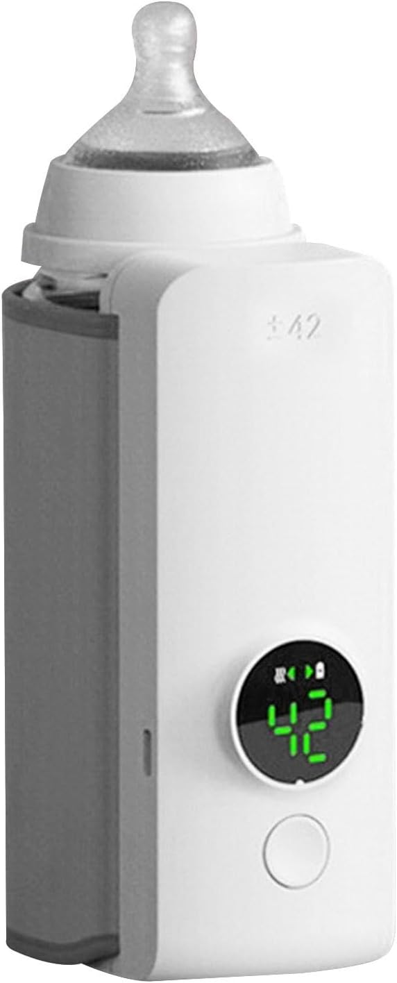 Portable Water Warmer, Rechargeable USB Wireless Portable Baby Milk Warmer, Battery-Powered Wireless Portable Baby Milk Warmer for Breastmilk or Baby Formula