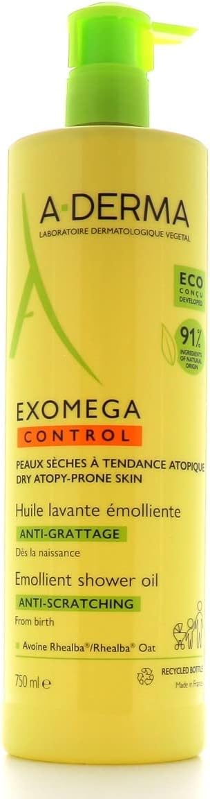 A-DERMA Exomega Control Emollient Shower Oil Anti-Scratching 750ml