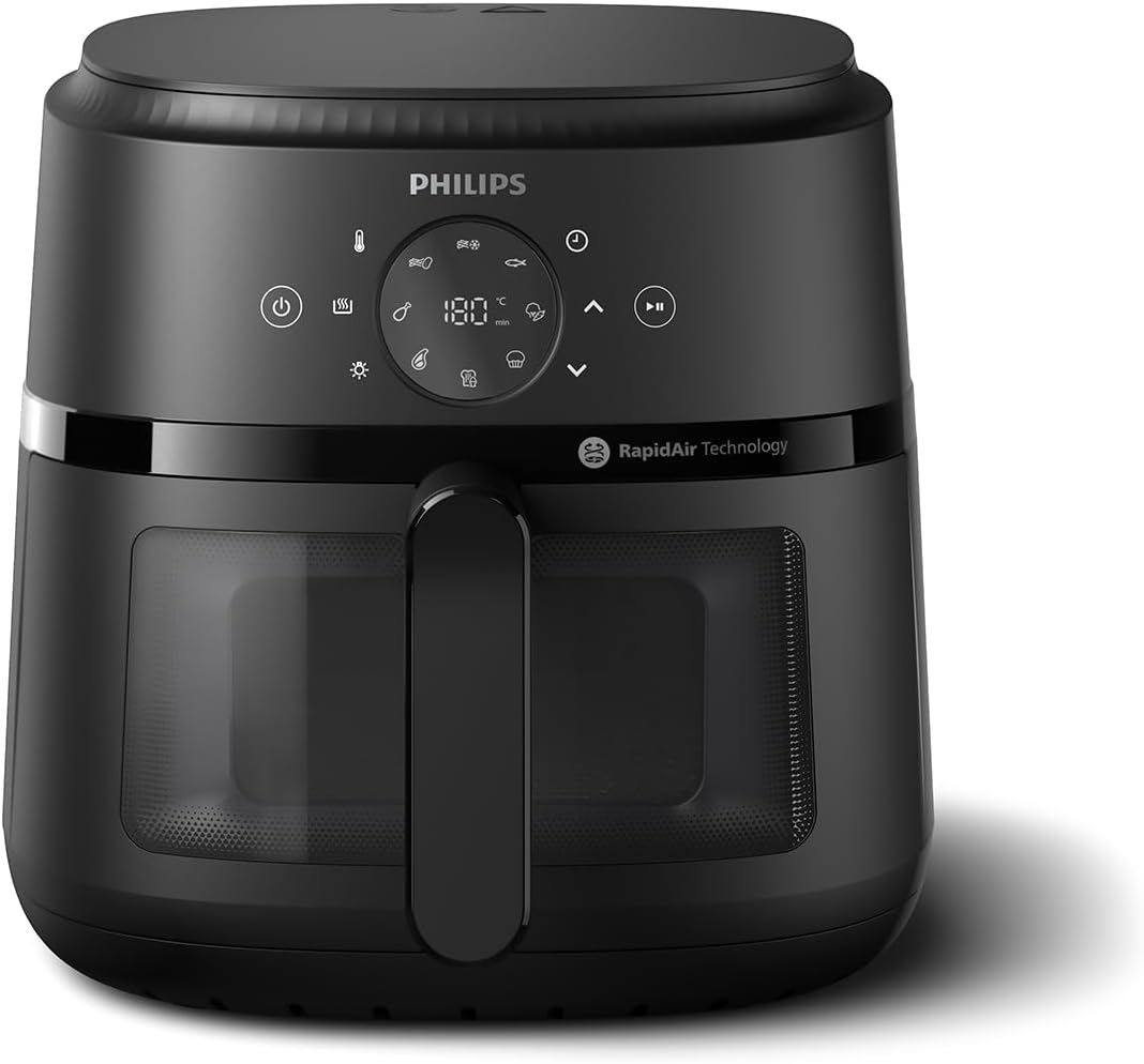 Philips 2000 Series Airfryer - RapidAir Technology, 13-in-1 Functions, 6.2L Capacity, Up to 90% Less Fat, Touchscreen Display, Cooking Window (NA230/09)