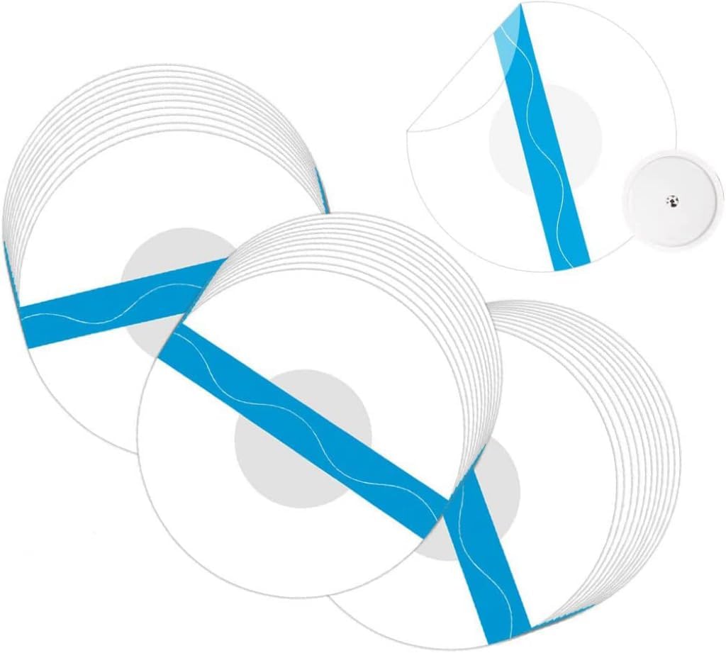 40 Pack Freestyle Libre 2 Sensor Covers, LiangMai Freestyle Libre Adhesive Patches, Waterproof, Self-Adhesive & Transparent Without Glue in The Center 14 Days Long Stay CGM Overpatch Protection