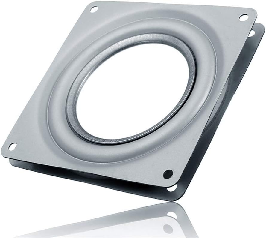 Square 6 Inches Lazy Susans Turntable Bearings 500LB Capacity Rotating Bearing Plate 5/16" Thick Lazy Susan Hardware Swivel Plate for 360˚ Chair and Door, Corner Cabinet, Kitchen