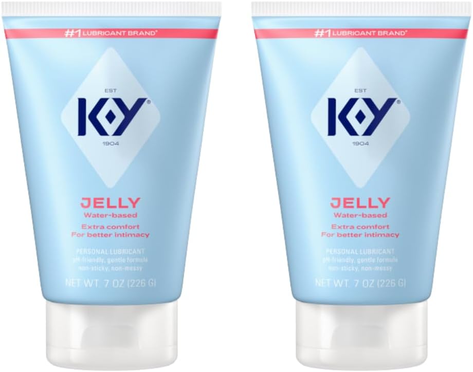 K-Y Jelly Classic Water-Based Personal Lubricant, Water Based Lube Helps Relieve Discomfort, 7 FL OZ (Pack 0f 2)