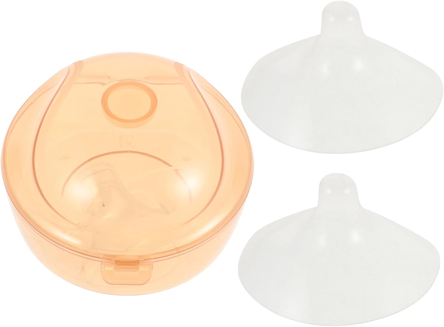 KOMBIUDA Nursing Pads for Breastfeeding Silver Nipple Shields Silicone Breast Covers for Newborns