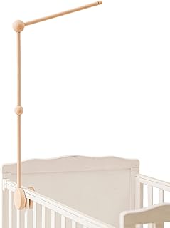 Baby Crib Mobile Arm,HBM Wooden Mobile Arm for Crib Mobile Hanger for Crib Baby Girl Nursery Decor
