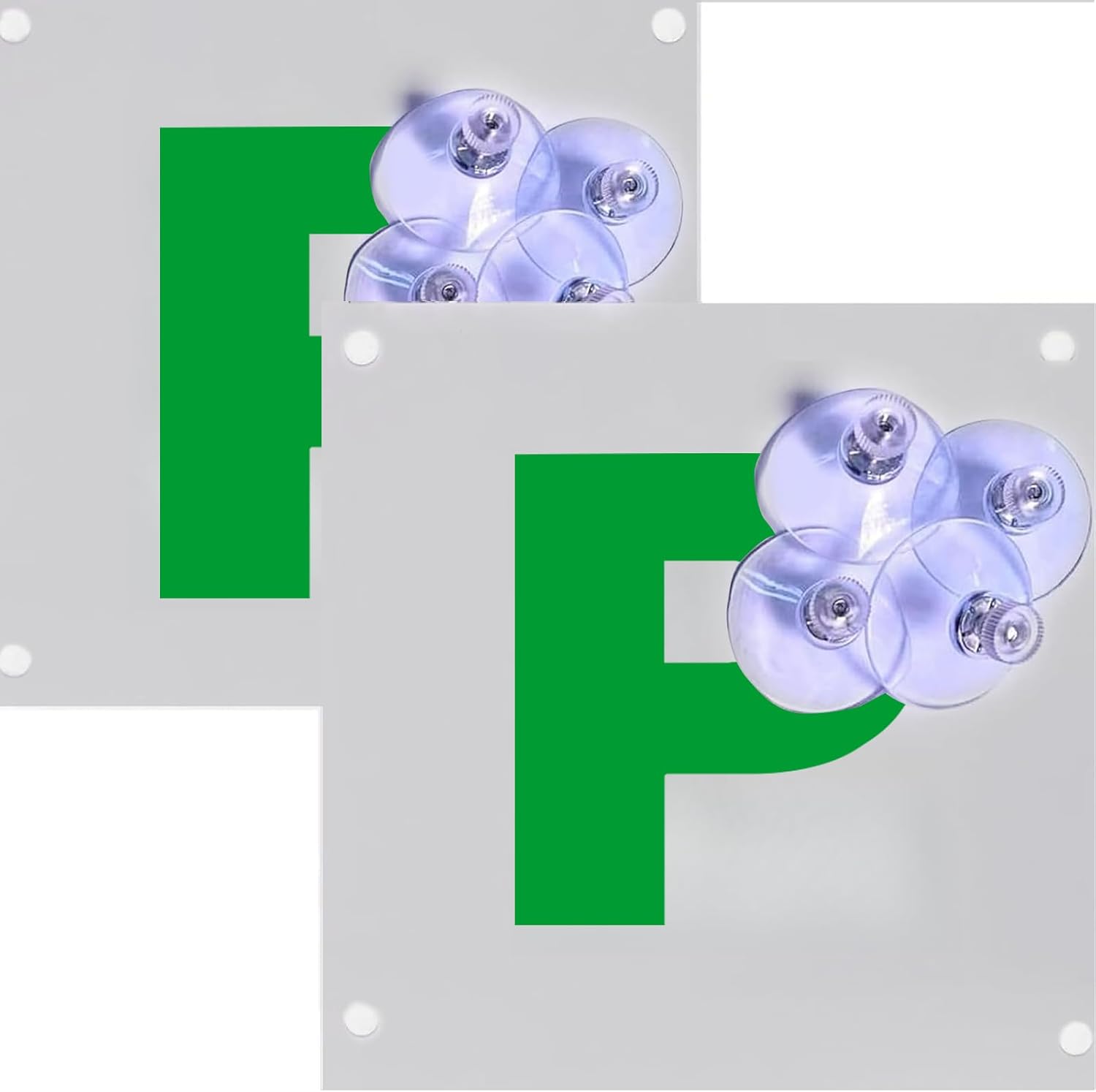 kinoco P Plates New Driver Sticker P Plates for New Drivers Magnetic, 2 Pack with 8 Suction Cups, Waterproof and Reusable