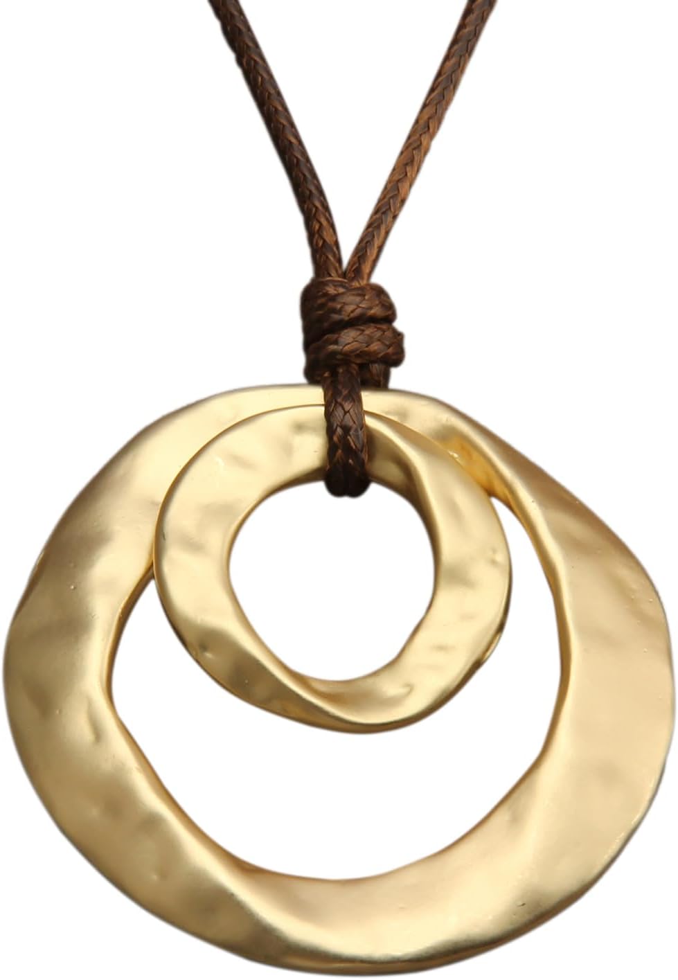 Boho Necklaces for Women Chunky Circle Necklace Bohemian Necklaces | Chunky Boho Necklace for Women Layered Boho Circle Leather Choker Necklace Long Vintage Necklaces Bohemian Jewlery Gifts