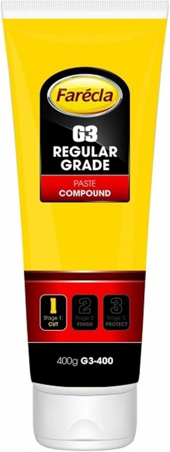 FARECLA G3 Rubbing Compound Regular Cutting Paste 400g Tube Car Polishing Scratch Swirl Remover Colour Restorer Permanent Finish - Contains no fillers so scratch marks will not reappear