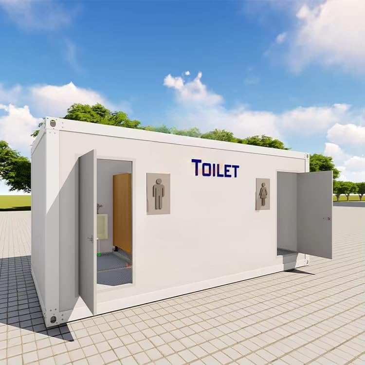 Prefab Portable Self-Storage Cleanable Unisex Mobile Outdoor Movable Container Toilet – Easy to Transport & Maintain, Ideal for Events, Construction Sites, and More