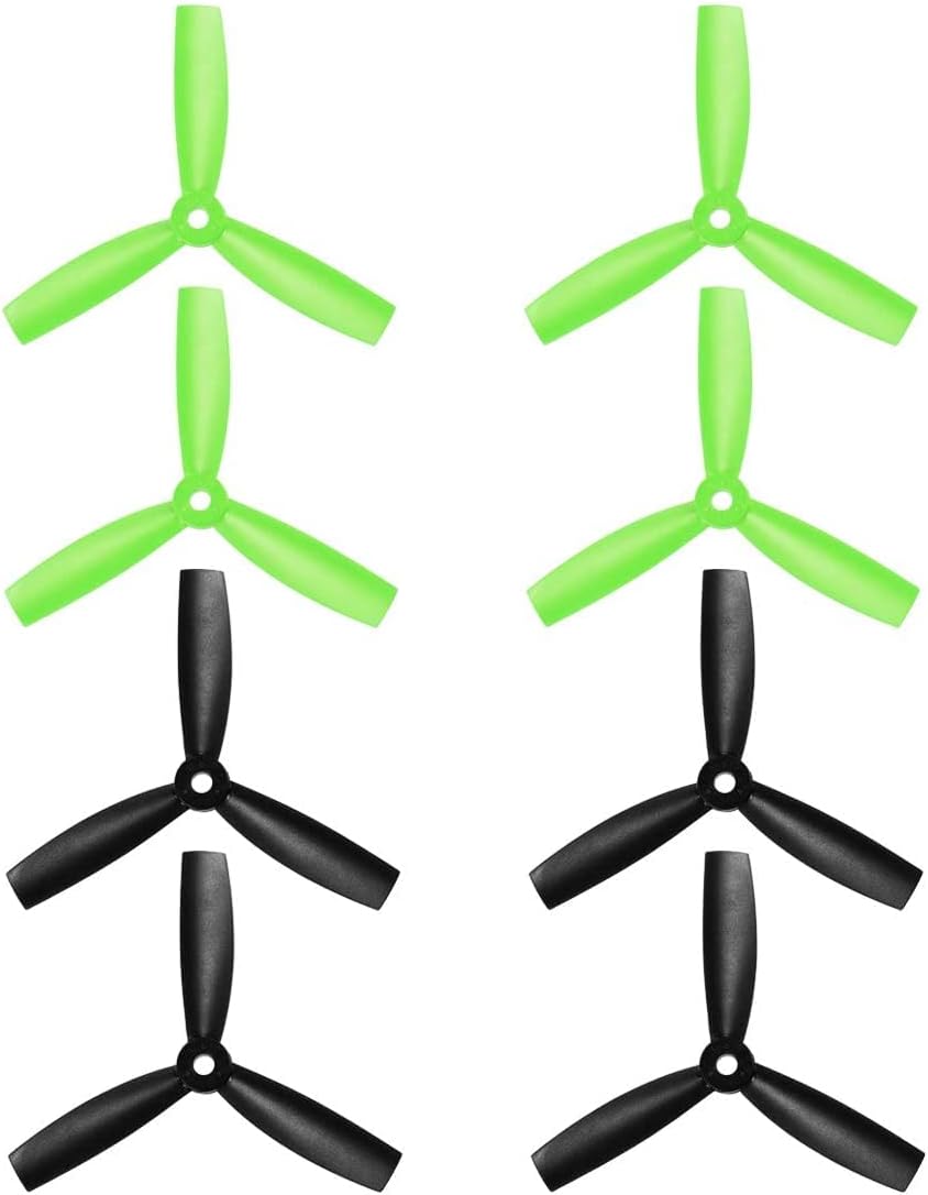 XYWHPGV RC Propellers 4045 4x4.5 Inch CW CCW 3-Vane for Quadcopter Multirotor Green Black 4 Pairs(9835e 7e5c6 9ffd8 9b131 9b9aa 440ba