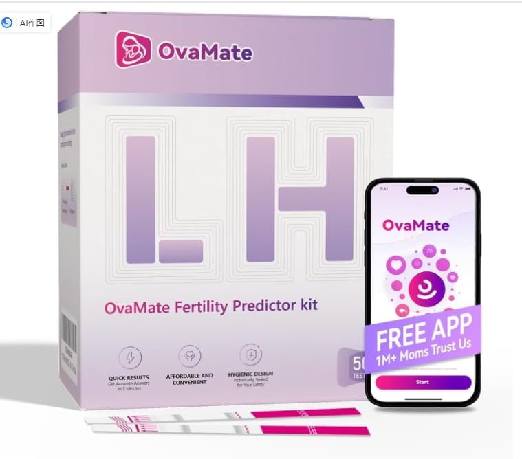 Ovulation Test Strips (50 - Pack). 50 LH Tests Strips. Powered by The OvaMate Ovulation Calculator APP (for iOS & Android) Accurately Track Ovulation.