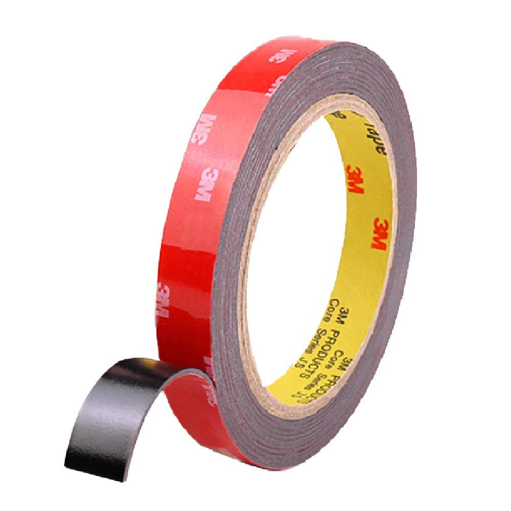 AKEKEY 3M Double Sided Tape VHB Heavy Duty Mounting Tape, Strong Adhesive, Waterproof & Heat-Resistant for Car, Home, Office & Decor, (0.5inch x 15.6ft), Black