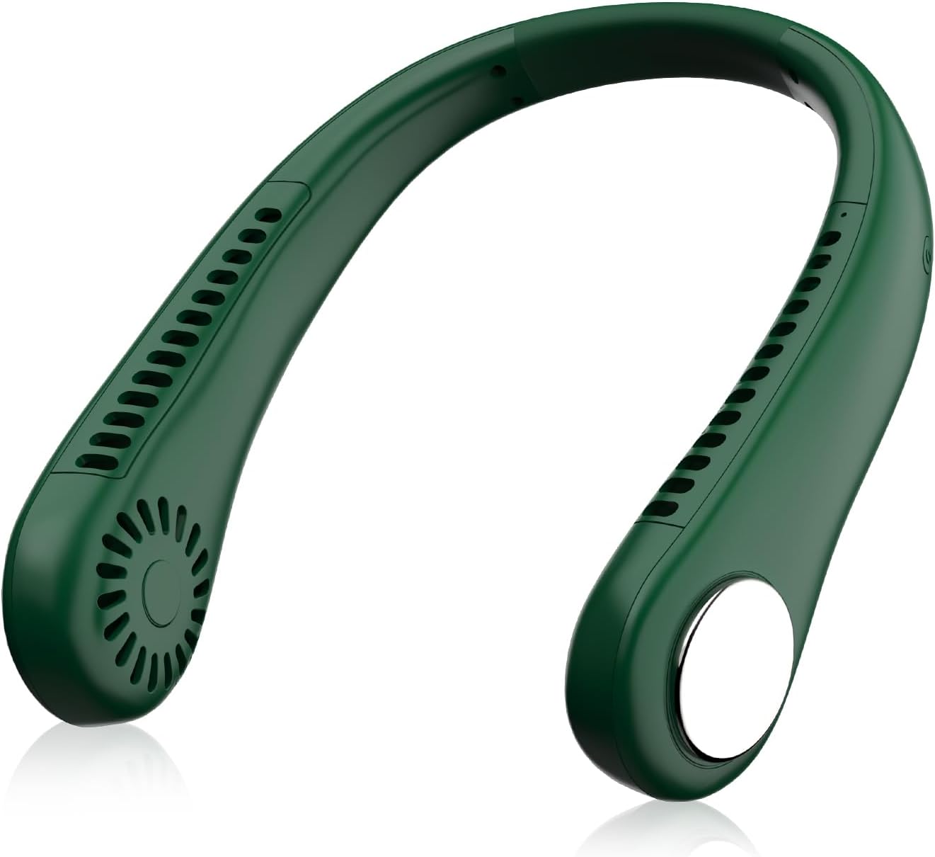 Neck Fan, Portable Neck Fan Hands Free Bladeless Mini Fan with 360°Cooling Airflow, USB Rechargeable Personal Fan Quiet Wearable Fan with 3 Wind Speed for Sports Outdoor Indoor, Green