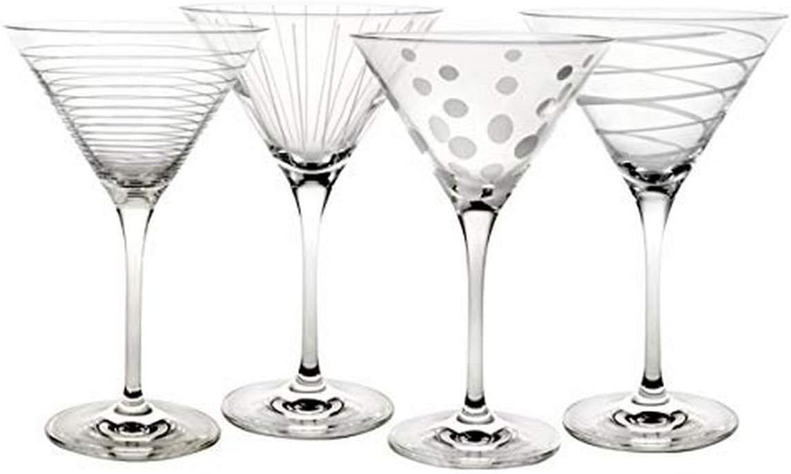 Mikasa Cheers Martini Glass, 10-Ounce, Set of 4
