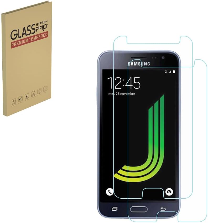 HYGMOCC Screen Protector for Samsung Galaxy J3 / Galaxy J3 (2016) [Not For J3 Prime] Tempered Glass Protective Film HD 9H Hardness Case Friendly Easy Installation Anti Scratch Bubble Free(2 pcs)