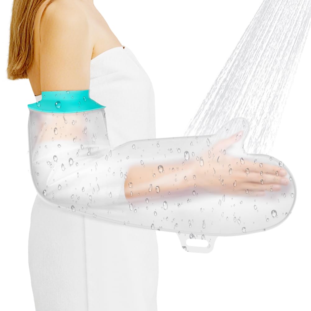 ANOMM Waterproof Arm Cast Cover for Shower, Reusable Adult Arm Cover, Soft & Comfortable Cast Protectors for Hand, Wrist, Elbow, Watertight Seal Cast Bag for Bandages, Dressings, Wound Care Supplies
