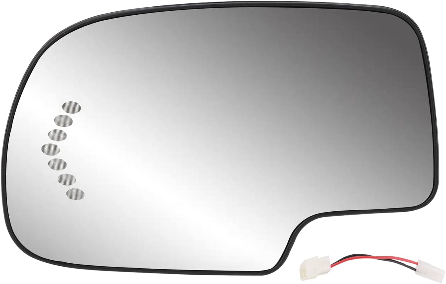Driver Side Heated Mirror Glass Replacement for 2003-2007 Cadillac Escalade, Chevrolet Avalanche, Silverado, Suburban, Tahoe, GMC Sierra, Yukon - Exterior Side View Convex Mirror with Turn Signal