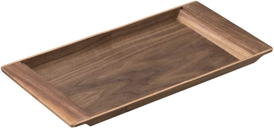 KINTO Sepia 21743 Non-Slip Tray, 14.2 x 7.1 inches (360 x 180 mm), Walnut, Wood