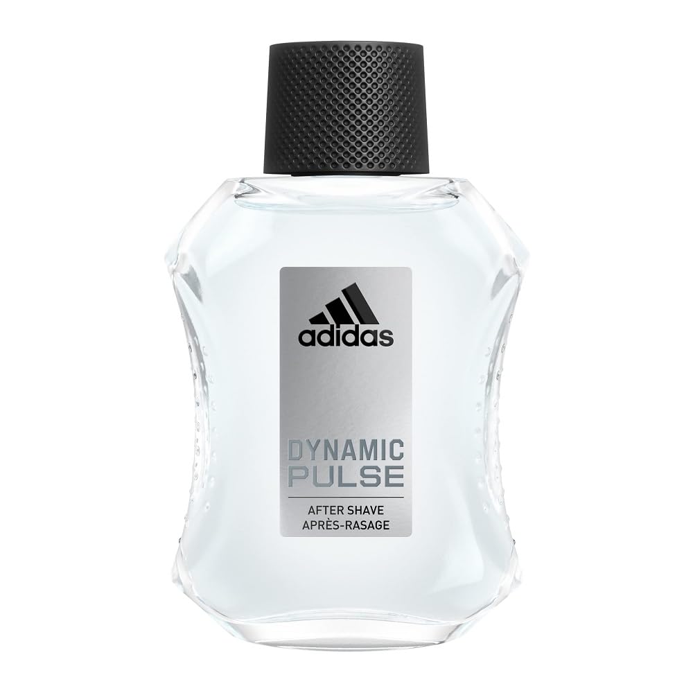 Adidas Dynamic Pulse Aftershave 3.3 fl oz (Pack of 1), Notes of Mint, Apple, and Wood, Men's Fragrance, Long Lasting, Sporty Fragrance, Travel Size