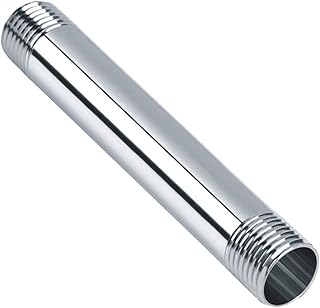 Beduan Stainless Steel Pipe Fittings, 3/4" NPT x 3/4" NPT Male Threaded, 12" Length Nipple Cast Pipe