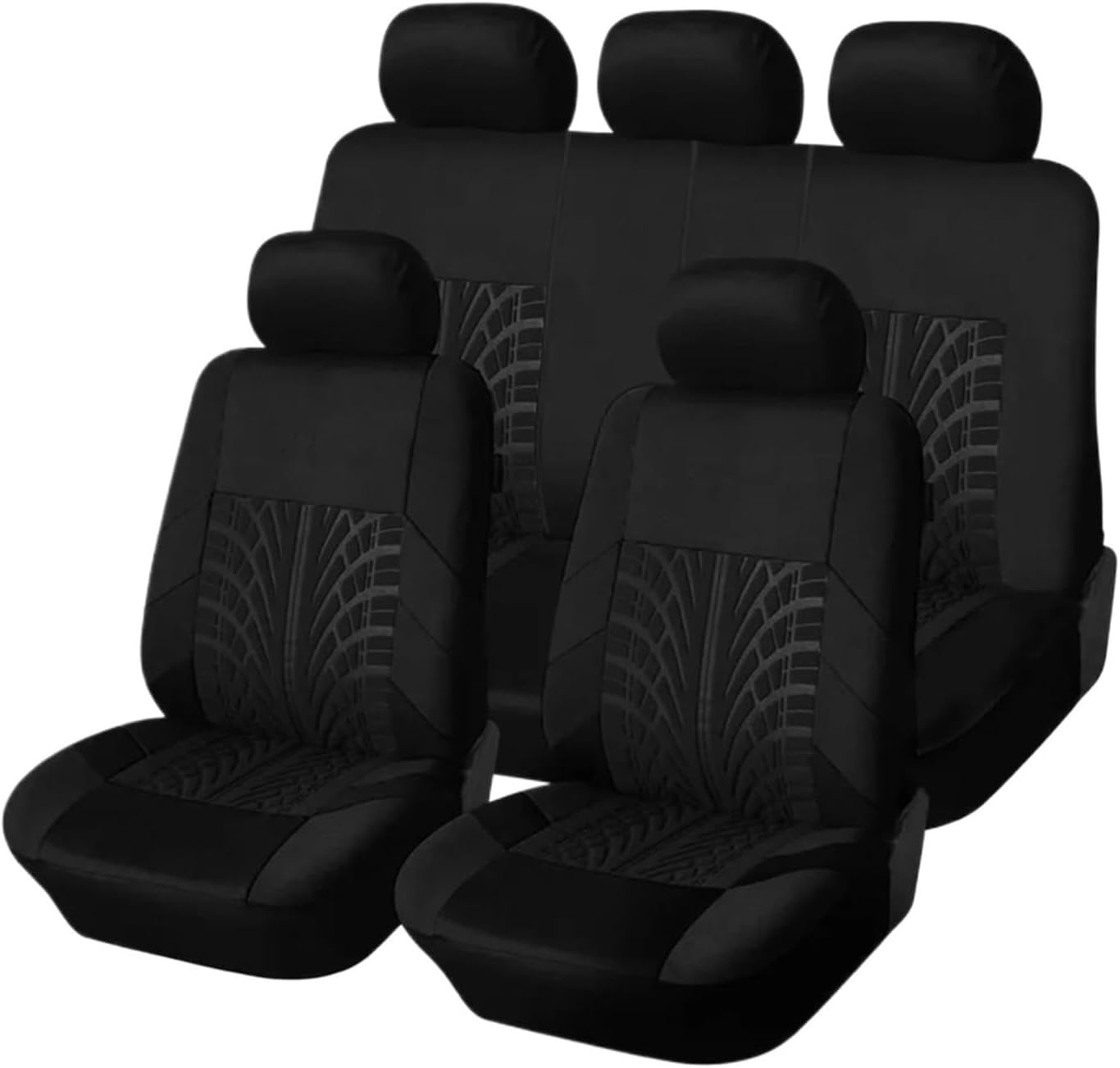 For Volvo C30 C70 S40 S60 S80 S90 V40 V50 V60 XC40 XC60 XC70 XC90 Car Seat Covers Seat Cushion Protector Car Seat Cover(Black)