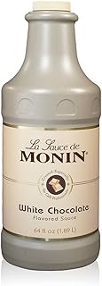 Monin - Gourmet White Chocolate Sauce, Creamy and Buttery, Great for Desserts, Coffee, and Snacks, Gluten-Free Non-GMO (64 Ounce)