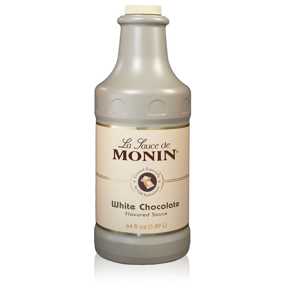 Monin - Gourmet White Chocolate Sauce, Creamy and Buttery, Great for Desserts, Coffee, and Snacks, Gluten-Free Non-GMO (64 Ounce)