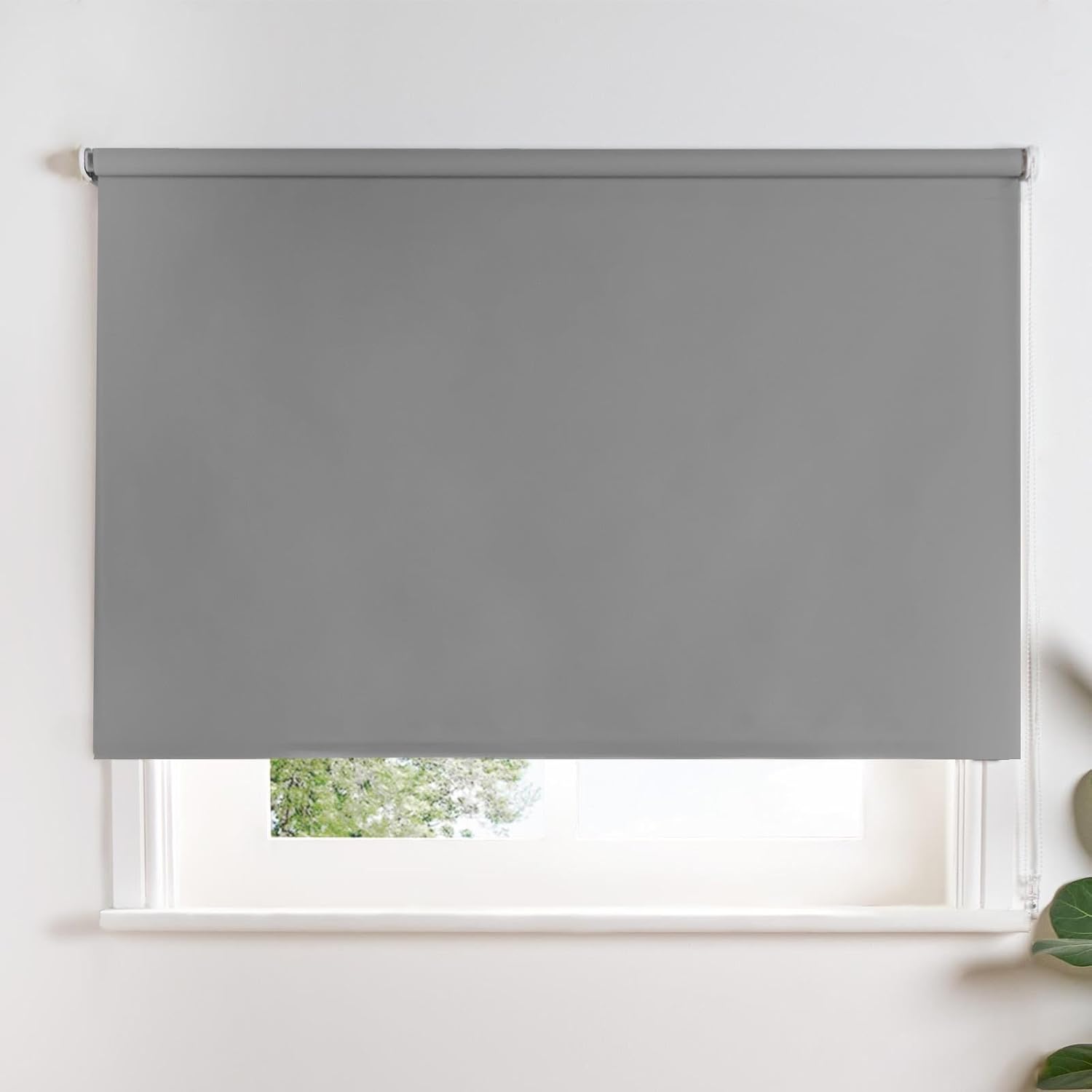 OHS Blinds Window Grey, Easy Fit Blinds for Home Use Office Living Room Kitchen Window Roller Blinds Stylish Thermal Blackout, 165cm x 60cm