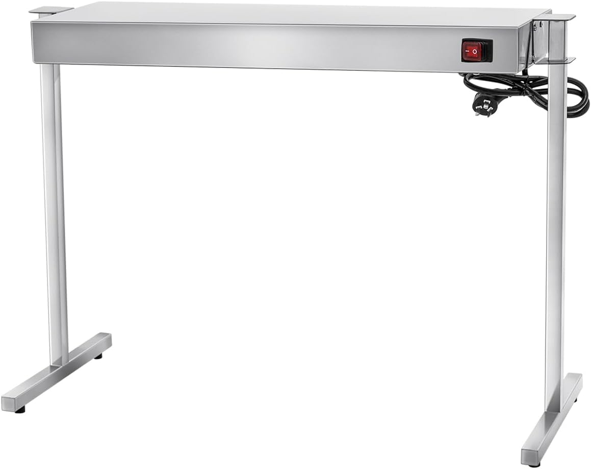 Freestanding Food Heat Lamp with T-Leg Strip Warmer Overhead Food Warmer Restaurant Commercial