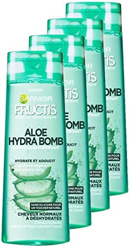 Garnier Fructis Aloe Hydra Bomb Shampoo for Normal to Dehydrated Hair 1 L – Pack of 4