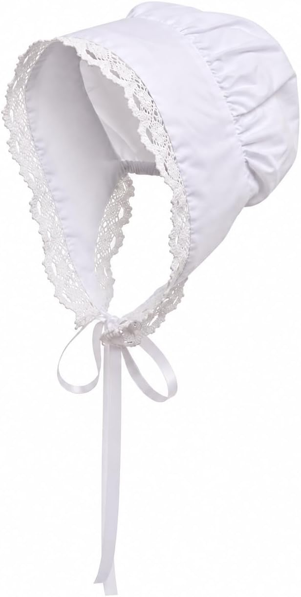 GRACEART Peasant Amish Hat Prairie Cap Women Girls Pioneer Colonial Bonnet