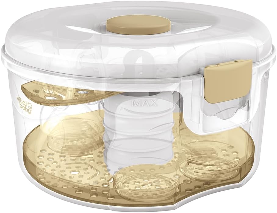 Vital Baby Nurture 2-in-1 Microwave & Cold Water Steriliser, Kills 99.9% of Bacteria in 3 Minutes, Microwave & Cold-Water Steriliser, BPA-Free, EarthSmart Biodegradable, Fast Sterilising