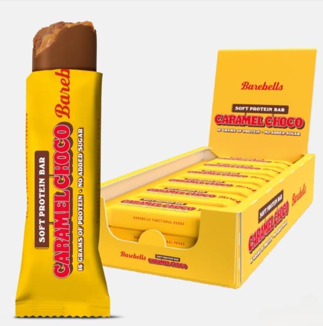 Barebell Protein Bar 12 x 55g (1 Box, Caramel Choco)