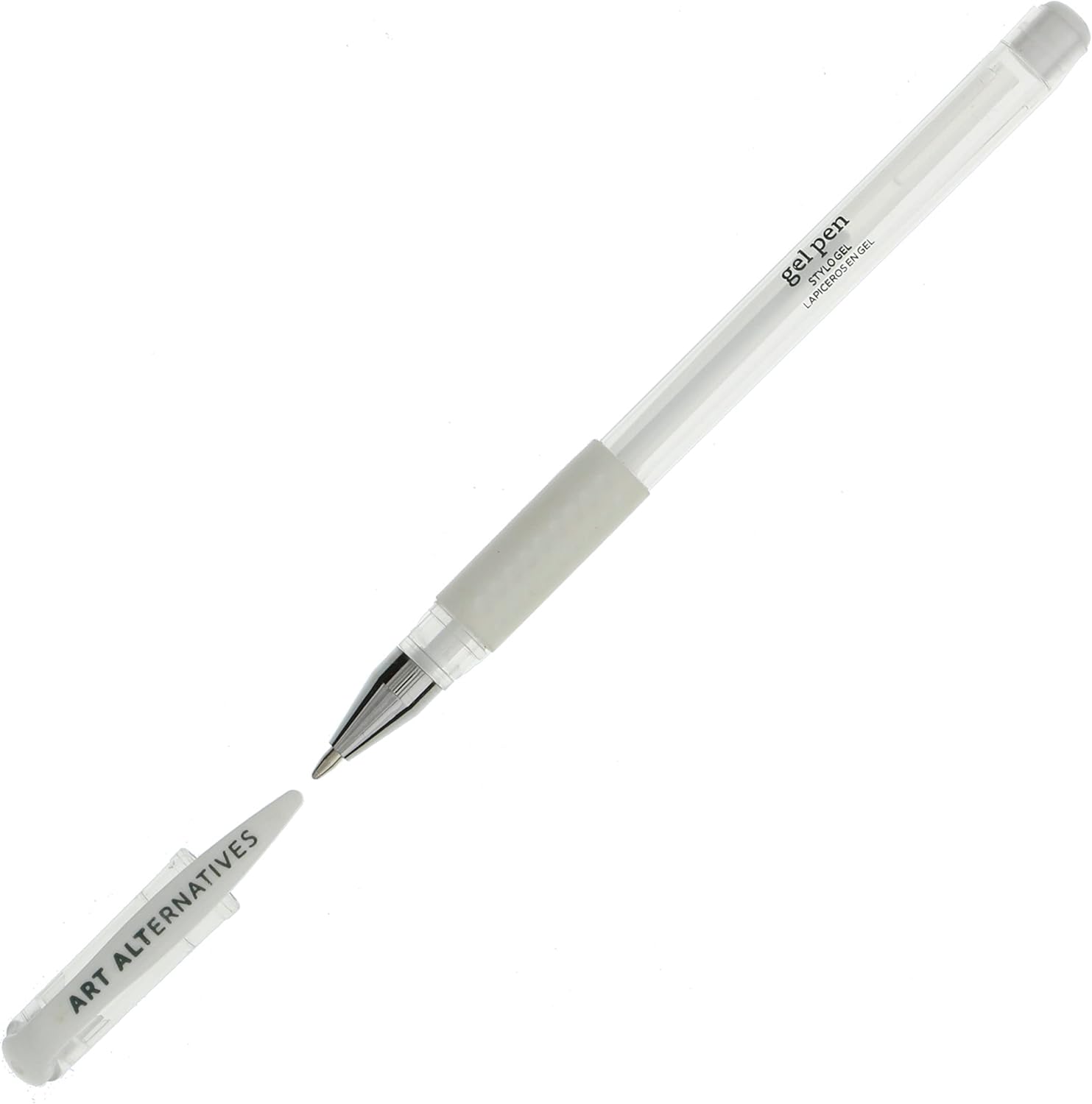 Art Alternatives Gel Pen, White - Ballpoint - Non-Smear + Quick Dry - Writing, Drawing, Coloring, Journal, Planner