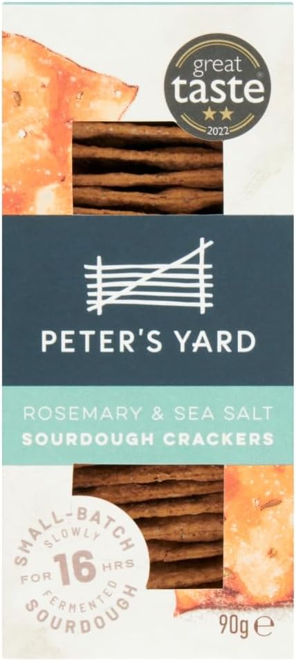 Peter's Yard Rosemary & Sea Salt Sourdough Crackers, 90g