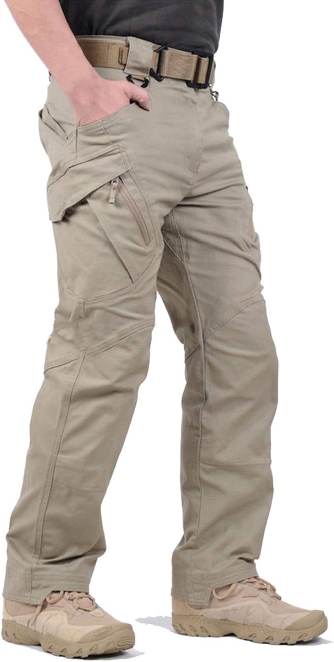 LABEYZON Men's Casual Cargo Work Pants Outdoor Lightweight Military Tactcial Pants for Men with 9 Pockets