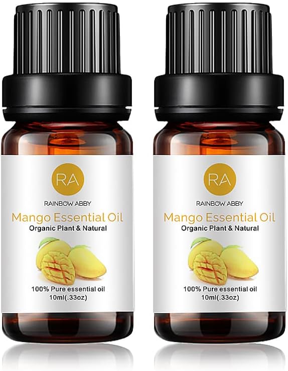 2-Pack Mango Essential Oil, 100% Pure Organic Natural Aromatherapy Mango Oil for Diffuser, Massage, Yoga, Meditation