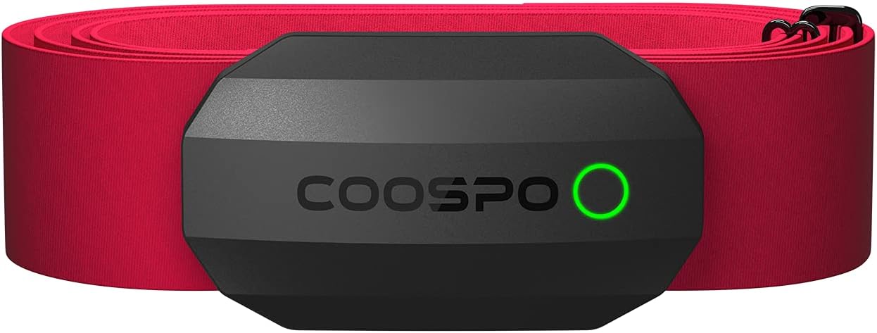 COOSPO Heart Rate Monitor Chest Strap,Bluetooth ANT+ Chest HRM for Running Cycling Gym Fitness, Heart Rate Monitors IP67 Waterproof Compatible with Strava Zwift Wahoo Garmin Polar Peloton App