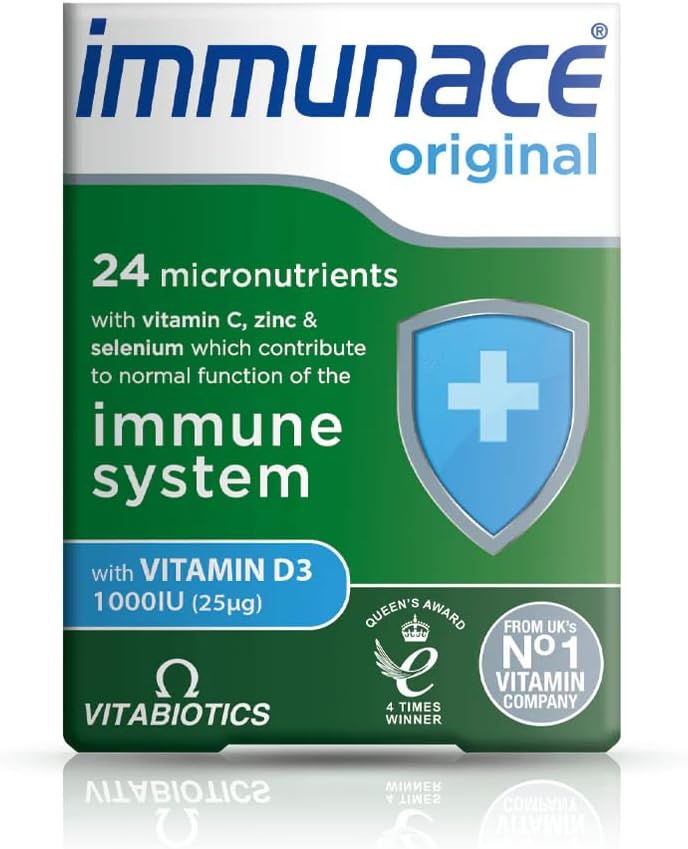 Vitabiotics Immunace Original - Advanced Micronutrient and Immune System Support | Vitamin C, Zinc, and Selenium - 30 Tablets