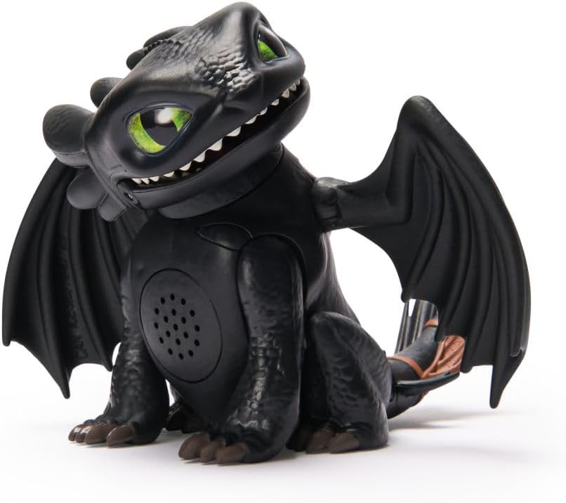 Dreamworks Dragons How to Train Your Dragon, Roaring Minis Toothless, Interactive Dragon Toy with 25 Sounds, Kids Toys for Boys & Girls Ages 4 & up