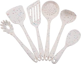6 Pcs Silicone Kitchen Utensils Set, Silicone Cooking Utensils, Heat Resistant Kitchen Cooking Utensils Set,High Heat Resistant to 480°F, Hygienic One Piece Design, (White)