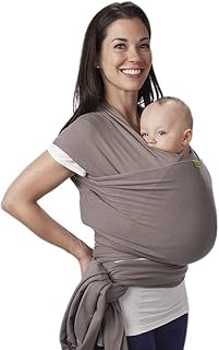 Boba Baby Wrap Carrier - Original Baby Carrier Wrap, Baby Sling for Newborns - Baby Wearing Essentials - Hands-Free Newborn Wrap Swaddle Holder, Newborn to Toddler Infant Baby Sling, 7-35 lbs (Grey)