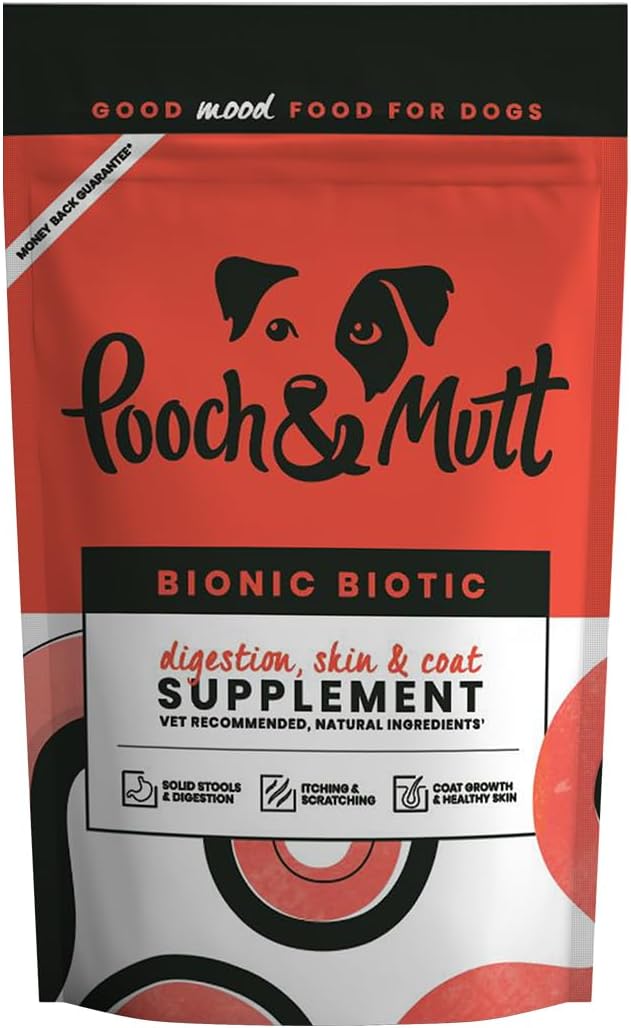 Pooch & Mutt - Bionic Biotic, Supplement for Dog Digestion (Healthy Skin and Glossy Coat), 200g