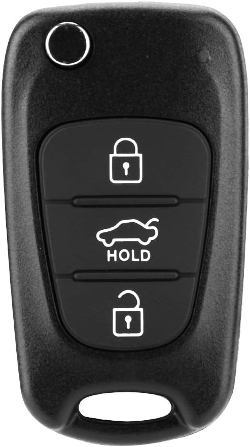 KSTE 3 Button Flip Folding Car Key Case,Key Fob Case,Cars Fob Cover Remote Control Key Case Shell Fit Compatible with KI-IA Ron-ndo Spor-rtage Soul Ri-io,Hyu-undaii i20 i30 i35 iX20 iX35