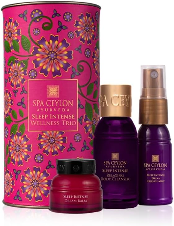 SPA CEYLON Sleep Intense Wellness Trio Set | Intensive Spa Essentials for Deep Rest | Ayurvedic Pampering Kit with Natural Ingredients