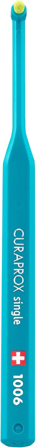 Curaprox CS 1006 Single-Tuft Toothbrush – Precision Gumline Cleaning – Perfect for Braces, Implants & Solo Technique – Gentle Curen® Filaments for Pro-Level Oral Care